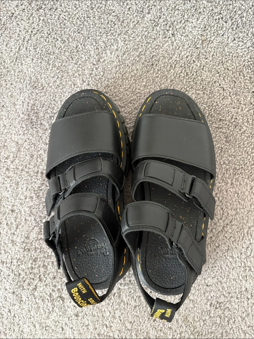 Doc Martens Ricki 3 Strap Sandal Black Leather